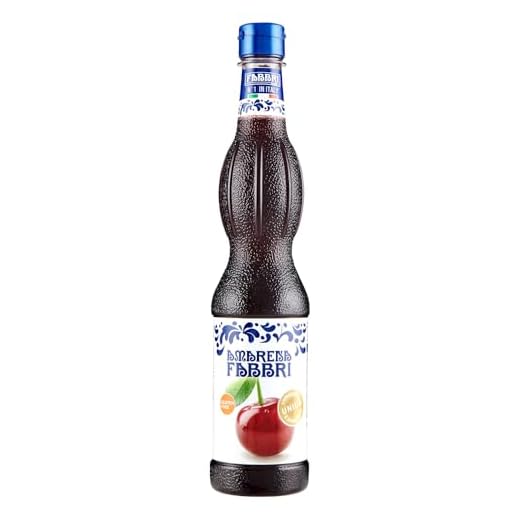 FABBRI 1905 - Sirope de Amarena. Sabor natural de cereza negra para bebidas refrescantes, como guarnición de helados o para refinar recetas de cocina y repostería, 560ml