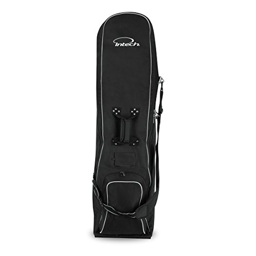 Intech Golf Travel Cover with Wheels Bundle with Crossbar Golf Travel Bag Support Rod