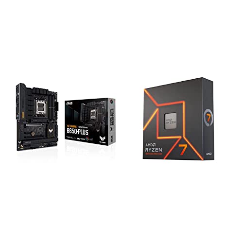 TUF GAMING B650-PLUS Scheda Madre Gaming ATX, AMD B650, AM5, DDR5, 4xPCI 4.0, Realtek 2.5Gb, Realtek 7.1, 3xM.2, 4xSATA 6GB/s, Aura Sync RGB, + AMD Ryzen 7 7700X processor 4.5 GHz 32 MB