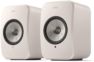KEF LSX II LT Bezprzewodowe głośniki półkowe, biel kamienna | Muzyka | Telewizja i kino domowe | Gry | HDMI ARC | USB-C | Bluetooth | AirPlay 2 | Chromecast | Spotify