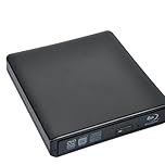 Masterizzatore Blu-Ray UHD 4K USB3.0 Unità DVD ottica esterna Registratore Lettore Blu-Ray 3D Scrittore Lettore Veloce e conveniente(Noir,4K playback)