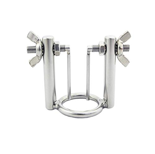 Stainless Steel Metal Buckle with Urinary Catheter, Lock Your Man, Happy Toy to Defend Love - Adjustable Size (30mm) - A58