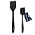 HOTEC Basting Brushes Silicone Heat Resistant Pastry Brushes Spread Oil Butter Sauce Marinades for BBQ Grill Barbecue Baking Kitchen Cooking BPA Free Dishwasher Safe (Black 2)