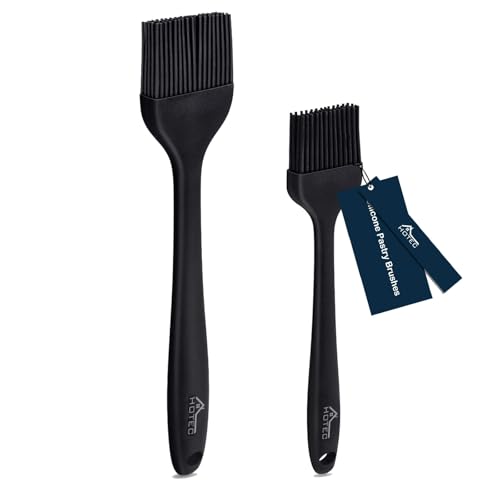 Comparison: Best Oil For Grill 9 HOTEC 600℉ Heat Resistasnt Basting Brushes, BPA Free Silicone Pastry Brush, Spread Oil Butter Sauce Marinades for BBQ Grill Barbecue Baking Kitchen Cooking Dishwasher Safe (Black 2)