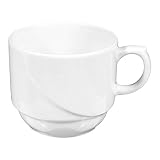 Sin tapa. Seltmann 001.698949 Laguna - Tazas de café (porcelana, redondas, con relieve, 6 unidades, 0,22 L, 8,1 cm de diámetro, 6,9 cm de altura, 6 unidades), color blanco