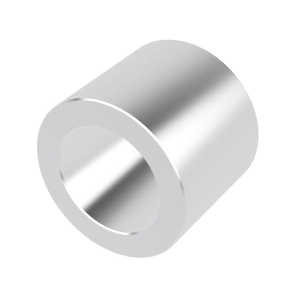Espaciador de aluminio de 34" DE x 12" DI x Elija su longitud, espaciador redondo sin rosca, casquillo de soporte de acabado liso, se ajusta a