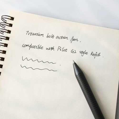 Generic LA018 Dark Grey Titanium Alloy Bolt Action Pen Retractable Gel Pen No Clip Office Pen Compatible thumb #8