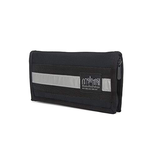 Manhattan Portage Sundrome Passport Case – Travel Wallet for Passport Cards Cash & Essentials In Durable 1000D CORDURA® Reflective Trim Multiple Pockets & Slots (Black)