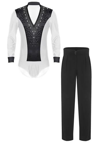 Cha Cha Latin Ballroom dance tenues homme avec pantalon droit clubwear