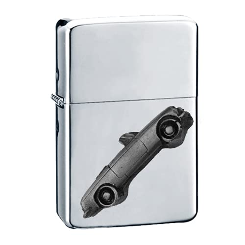 Briquet à essence British Car Roadster avec bel effet étain raffiné
