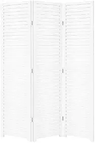 Painel Divisória MDF Dobrável Estilo Biombo – Beleza e Funcionalidade Painel Decorativo 3 Folhas - Para Sala, Quarto, Home Office e Varanda, Fácil de Montar(Branco)