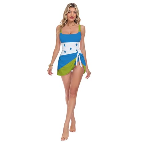 Maillot de bain Honduras une pièce col carré anti-décoloration pour des vacances sans complexe