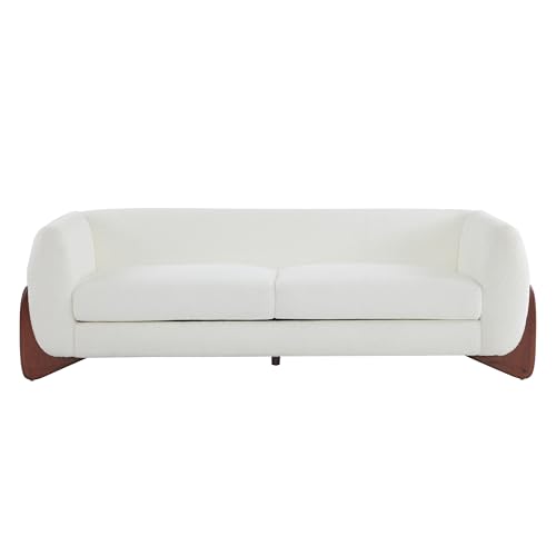 Image of Christopher Knight Home Almad 2 Pieces Sofa Couch Set, Cozy 3-Seater Sofa and Loveseat for Living Room, Upholstered Couch Chair, Soft Seating Lounge Sofa with Wood Frame, Fabric, Beige