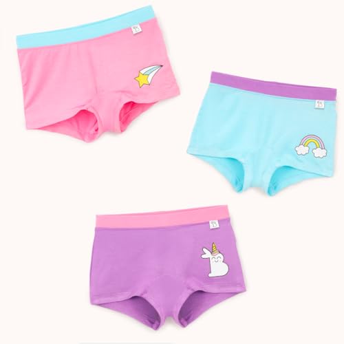 Image of superbottoms Girl Boyshorts | Supersoft Underwear for Girls | 3X Softer Underwear| Premium Panties for Girls | Super Stretchy, Gentle Elastics, No Scratchy Tags, AZO-Free Dyes| 3 Free Funky Tattoos