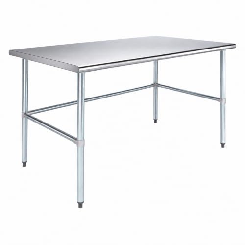 Image of AmGood Stainless Steel Work Table | Metal Utility Table (60 inch Long x 36 inch Deep)