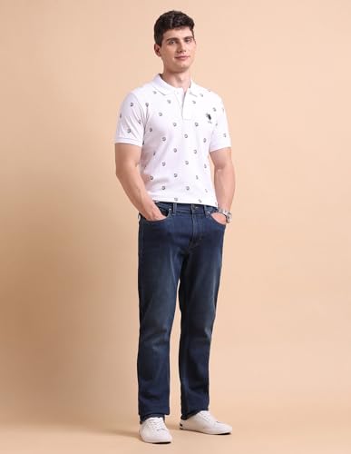 Image of U.S. Polo ASSN. Denim Jeans for Men - Slim Straight Fit, Mens Jeans for Office & Regular Wear