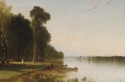 Cuadro en lienzo para paredes vacías un giorno d'estate sul lago Conesus arte relajante 60x90cm