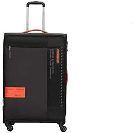 Polyester Small 4 Spinner Softshell Carry-On Luggage (24 Inch) - Octane - Black