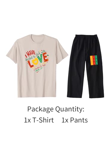 Image of Black History Pajamas, Graphic Matching Sets for Women, Magic Afro American Natural Hair Vintage Melanin T-Shirts and Pants