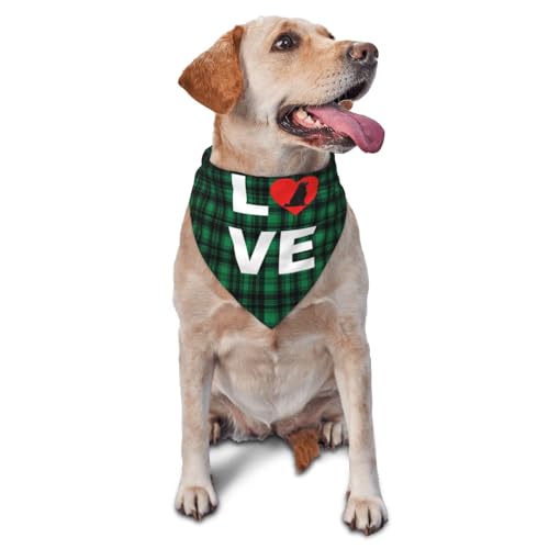 Newfoundland Love Dog Scarf Pet Bandana Cat Pet Bibs