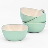 Eha Earth-Friendly Small Soup Bowl | Ice Cream Bowl | Dessert Bowls | 300 ml | Made with Bamboo Fibers & Rice Husk | Microwave Safe Bowl | Serving Bowl Set of 4 | Celeste