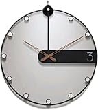 Orologio da parete moderno e minimalista, silenzioso, struttura in metallo, senza ticchettio, funzionamento a batteria, senza trapano, facile da installare, orologio analogico decorativo per soggiorno