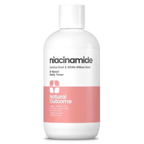 Natural Outcome Niacinamide Toner For Face | Radiance Boosting Toner - With Salicylic Acid & Aloe Vera | Advance Toning Solution Rejuvenates Skin & Minimizes Pore Appearance | Fragrance Free | 8 Oz #TOP6