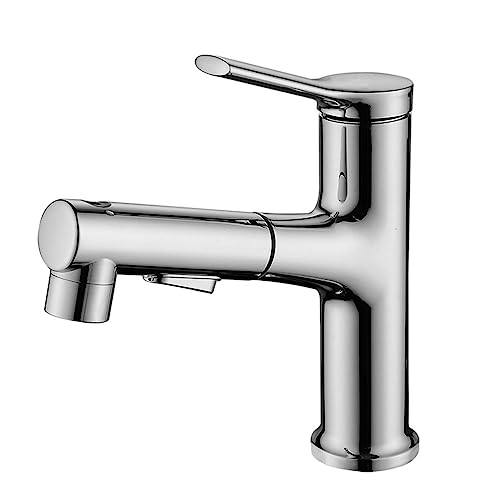 Robinet de lavabo avec douchette extractible mitigeur laiton chrome