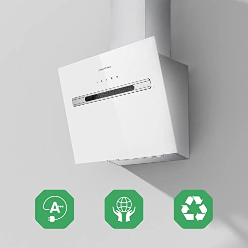 CIARRA-CBCS6736G-Clase-A-60cm-Campana-Extractora-de-Pared-Cocina-Control-Tactil-y-por-WIFI-700mh-Velocidad-Boost-Recirculacion-con-Filtros-de-Carbono-Blanca