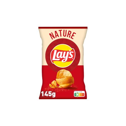 LAY'S Patatas fritas sabor natural - 20 paquetes de 145 gr