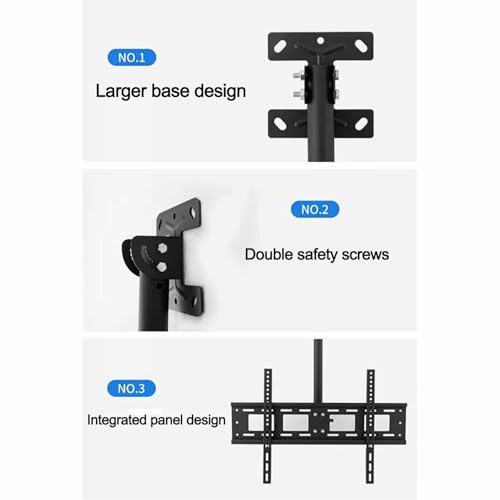 Support TV Plafond Double Face avec hauteur réglable télescopique
