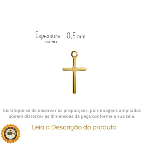 Modelo (Bailarina com Crucifixo | Luxo) - Cordão de Ouro 18K - Leve e Radiante. (60cm)