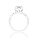 ORROUS & CO 18k White Gold Plated Cushion Halo Cubic Zirconia Engagement Ring (1.90 carats)