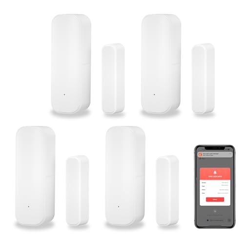 Capteur de Porte WiFi, capteur de fenêtre de Porte Tuya, Alarme en Temps réel de capteur de...