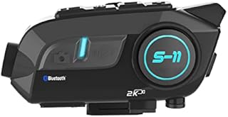 SCSETC S-11 Motorcycle Helmet Bluetooth 5.0 Headset with 2K HD Camera & Video,3000m 6 Riders Intercoms,WiFi Transit/CVC Noise Cancellation/360°Adjustable/Auto Connection/Music Sharing/32GB SD Card (A)