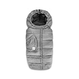 7AM Enfant Stroller Blanket 212 - Adjustable Baby Car Seat Zipped Blanket for Babies Winter, Unisex Multi Purpose Fleece Lined Warm Hooded Toddler Footmuff | (6M - 4T) (Heather Grey)