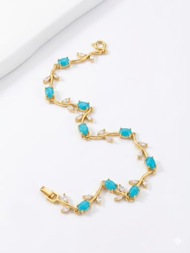 Image of HNB Tulip Bracelet for Women & Girls | Elegant Floral Design | Adjustable Alloy Charm Bracelet | Fashion Jewelry Gift for Birthday, Anniversary