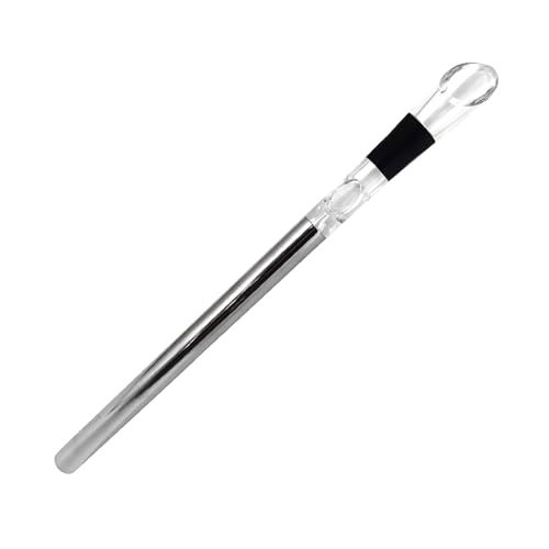 Fackelmann Enfriador de Botellas de Vino 3 en 1 con Vertedor, Enfría, Vierte sin Goteo y Filtra, Barra Enfriadora de Acero Inoxidable, Fácil de Usar y Compatible con la Mayoría de Botellas, 35 cm