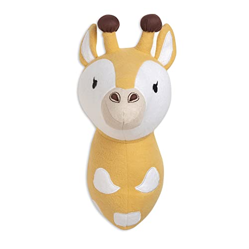 Image of Crane Baby Safari Nursery Décor, Plush Animal Wall Décor for Boys and Girls, Giraffe, 9" x 9" x 5.5"