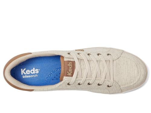 Keds Women's Center III Lace Up Sneaker, Oatmeal Fall Tweed, 112