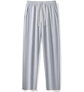 AIMPACT Mens Pajama Bottoms Cotton Soft Sleep Pants with Pockets Straight-leg Loungewear Pj Pants