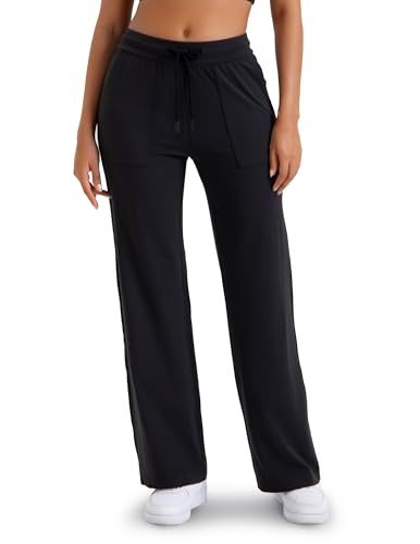 Colorfulkoala Dreamlux Wide Leg Pants Women Lounge High Waisted Work Pants with Pockets 27.5