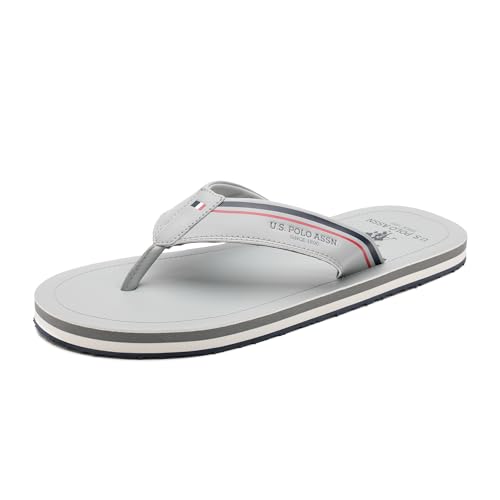 Image of U.S. Polo Assn.| NESTA LT. GREY| Stylish slider Flipflops for Man
