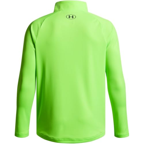 Under Armour Boys' Tech 2.0 1/2 Zip T-Shirt, (389) Hyper Green / / Black, Medium2