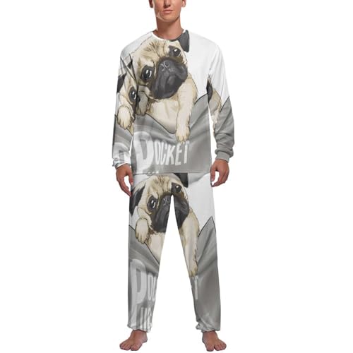 Pyjama homme manche longue Carlin de Poche pour des soirées cocooning réussies