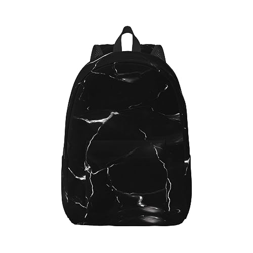 Sac à dos d'infirmière pour ordinateur portable marbre noir contre le mal de dos en déplacement