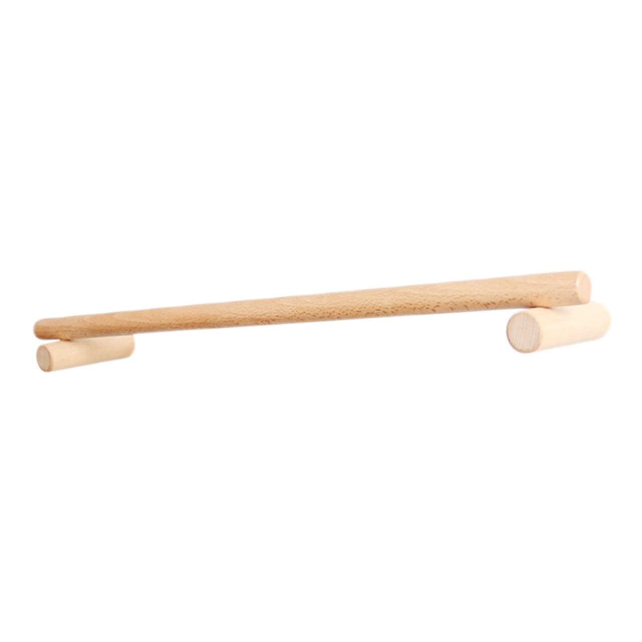 Toallero de Madera Maciza sin Taladro para Baño y Cocina Barra Única para Colgar Toallas Accesorio Rústico y Organizador Práctico