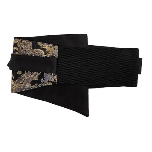 Embroidered Wide Elastic Waist Belt for Women Stretch Corset Cincher Waistband with Buckle3