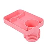 lasuroa Kids Car Seat Snack Tray with Cup Holder, 360° Rotation Silicone Car Seat Travel Tray Toddler Car Accessories for Stroller Outdoor Chair Cinema (Pink)