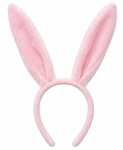DaliDali bunny ears Headband for adults bunny costume headband (1 Pink)